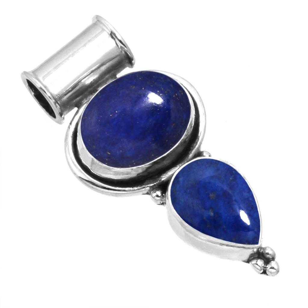 925 Sterling Silver Pendant Women Gemstone Handmade Jewelry Thanksgiving Gift Blue Green Purple Copper Turquoise Pearl Lapis Mother Of Pearl Cocktail