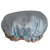 Waterproof Satin Shower Cap Elasticated Reusable Salon Hat Double Protector