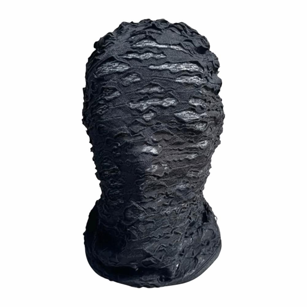 Black Color Full Ski Mask No Hole Design Head Cover Hat Fashion Balaclava Cap Cosplay Events
