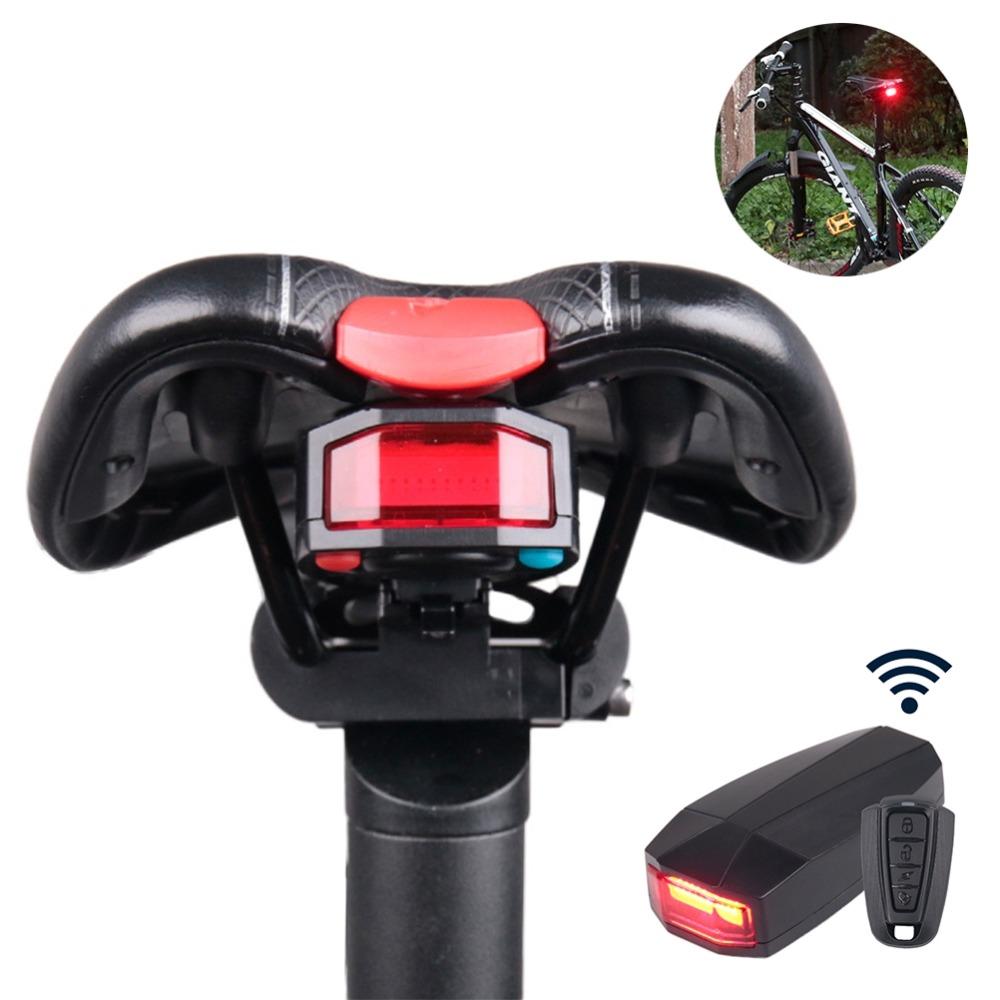 Rechargeable Battery Wireless Bike Alarm Wireless System USB Rechargeable Light Night Riding