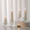 Glass Candle Holder Novelty Nordic Decor Candlestick Romantic Candle Stand Desk Accessories Wedding Centerpieces Ornaments Gifts