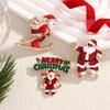 Christmas Series Brooch Bell Snowman Elk Decorative Pin DIY Jewelry Accessories Fresh And Cute Brooch