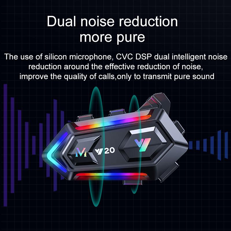 RGB красочные огни мотоциклетный шлем гарнитура Bluetooth 5.3 1000Mah шумоподавление беспроводные наушники громкой связи мотоцикл