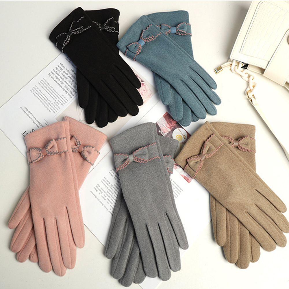 Cold Protection Full Finger Korean Style Mittens German Fleece  Gloves Women's Gloves