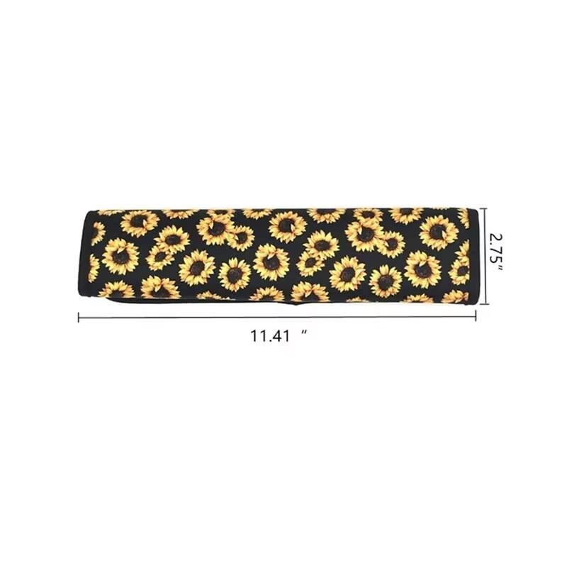2Pcspair Sunflower Shoulder Guard Diving Material With Shoulder Protector Car Seat Belt Printed Sunflower Shoulder Protector