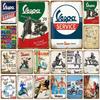 BarArtPro Жестяная табличка Vespa Арт-декор Мотоциклы Печатная металлическая табличка - Винтажное Pin-Up Настенное искусство для интерьеров пабов и атмосферы кафе
