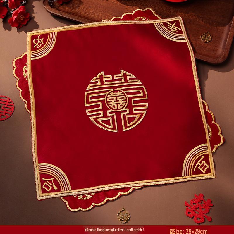 Красный свадебный платок невесты Xi - Набор приданого для женщины