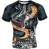 Мужская футболка Dragon 3D Print Sport Quick Dry Breathable для улицы, стритбола, фитнеса, тренировок по джиу-джитсу, командная форма, с коротким рукавом