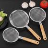 Wutuo 304 Stainless Steel Fine Mesh Strainer with Short Wooden Handle