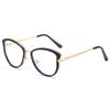 New Cat Eye Frame TR90 Anti Blue Light Flat Mirror Personalized INS Glasses Plain Face Glasses Frame