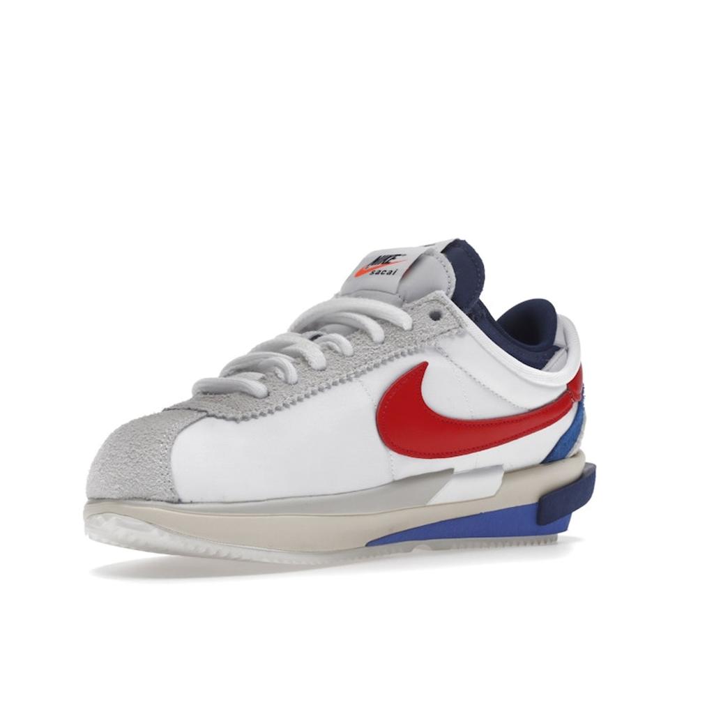 Sacai X Nike Zoom Cortez SP OG Unisex Sneakers White Varsity-Red Varsity-Royal DQ0581-100