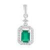Серебряная подвеска с агатом 1.543ct, фианитами (2208266)