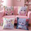Anime Miss Kobayashi'S Dragon Maid Cushion Cover Cushion Cover Set 4Pcs 50X50 45X45 40X40 Pillowcase Decorative Sofa Home Decor