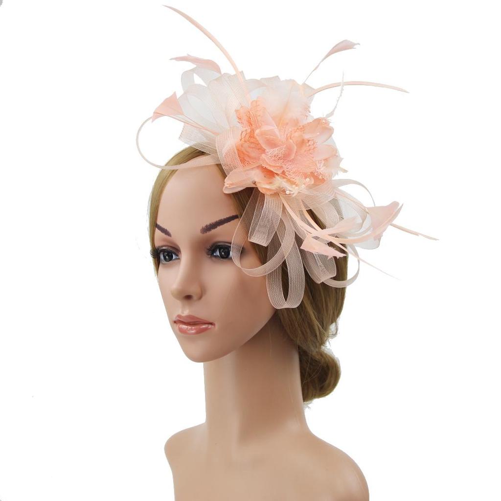 Large Wedding Feather Hair Fascinator On Headband Ladies Day Royal Ascot Races Aliceband Net
