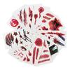 Waterproof Fake Bloody Wound Horror Scar Temporary Tattoos Halloween Tattoo Stickers Fake Tattoo