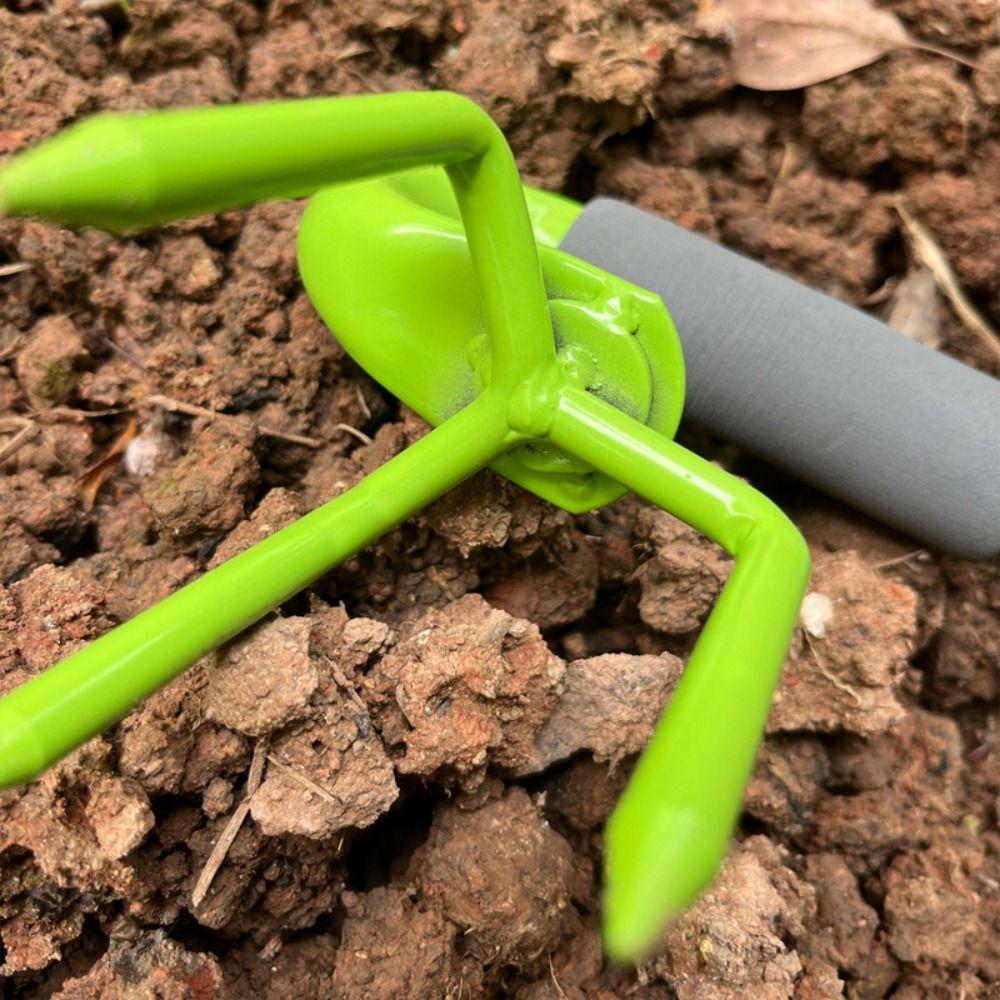 Стальной садовый коготь, инструмент для разрыхления почвы, трехзубый инструмент для удаления почвы, домашний сад