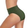 Женские бесшовные физиологические эластичные плиссированные плавки с высокой талией