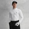 Fila Классическая Минималистичная Спортивная Тренировочная Футболка Гольф Удобная Универсальная с Длинным Рукавом Мужские топы Нефритово-Белая A11M615204FWT