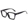Stylish Reading Glasses with Blue Light Retro Square Case [JO] Women's Blocking, Design, Included, Black, 2.00