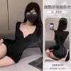 Erotic lingerie, yoga, sexy stunner, jumpsuit, zipper opening, pure desire, free from breast-baring uniforms