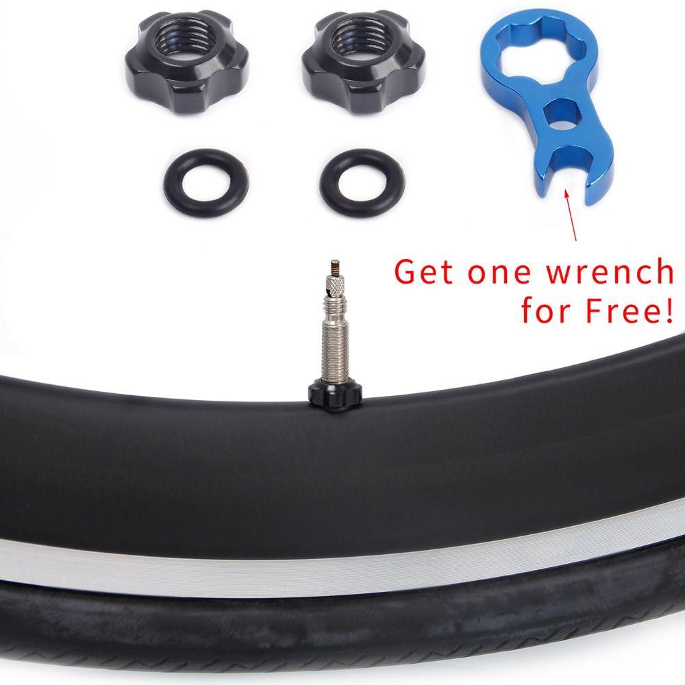 Installation Wrench Bike Presta Valve Nut Tire Nozzle Lock Vacuum Tire Valve Nut Tire Valve Cap