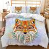 3D Bohemian Bedding Set King Queen Bed Duvet Cover Pillowcases 2/3pcs Animal Cover Set Kid Adult Gift Exotic Style