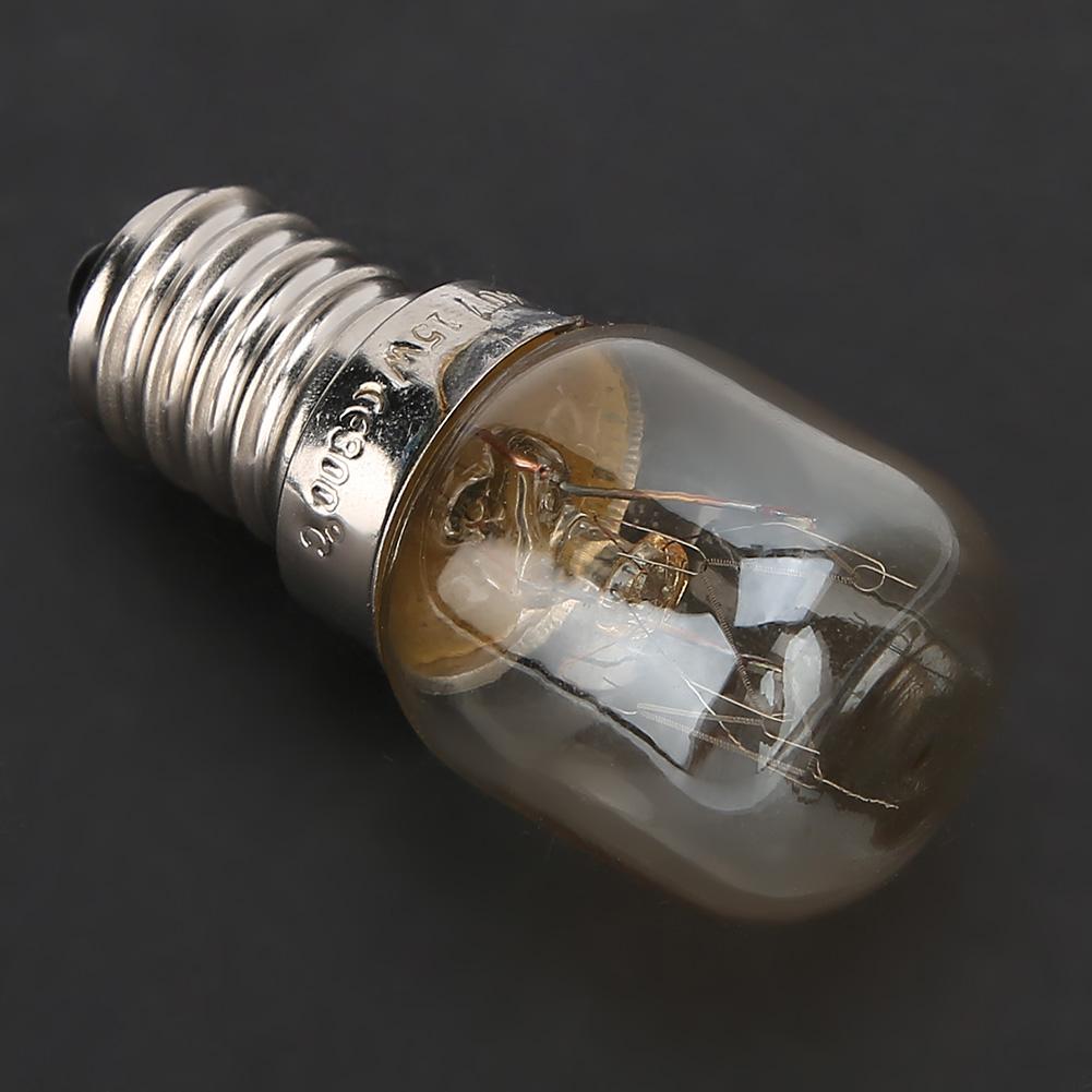 10Pcs 300 Celsius High Temperature Resistant Nickel Plated Copper E14 Light Bulb for Microwave Oven25W