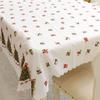 Versatile Santa Christmas Red Tablecloth Designed For Effortless Use In Various Holiday Occasions