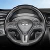 Подходит для Infiniti Чехол на руль с текстурой под карбон Защелкивающийся Волнообразный Спортивный дизайн Защитный чехол Q50 Qx50 Qx55 Qx60 Qx80 Q45 G35 Fx35