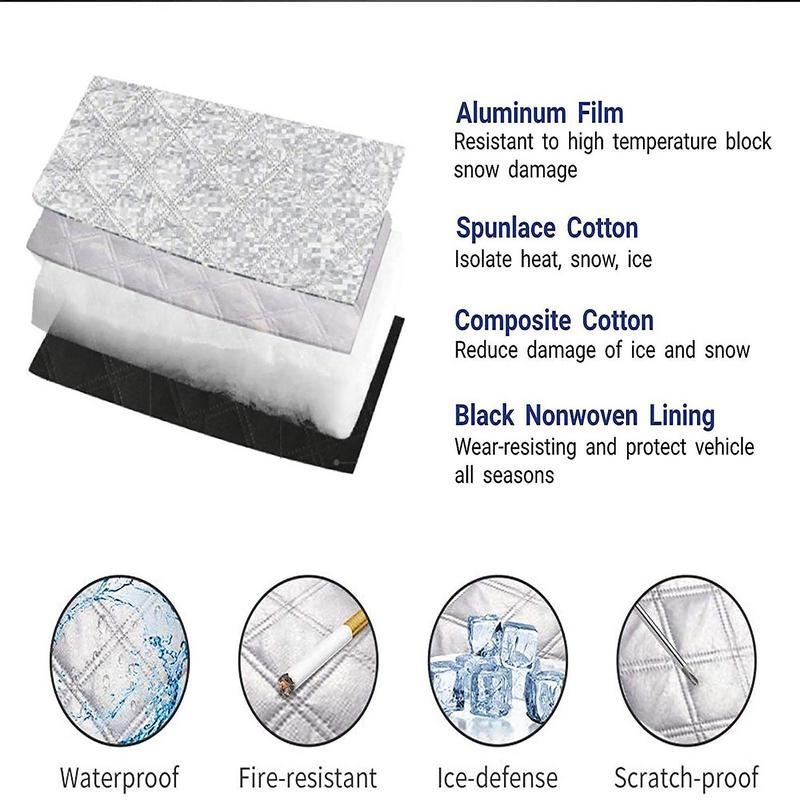 Sun Shade For RV Door Thickened Side Window Sunvisor Shield Cover Foldable Privacy Sunshade 15.94x25 Inches Blocking Light UV &