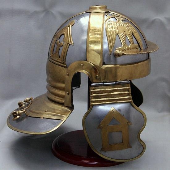 Karniproduction Ancient Steel and Brass Reproduction Roman Gallic Centurion Helmet