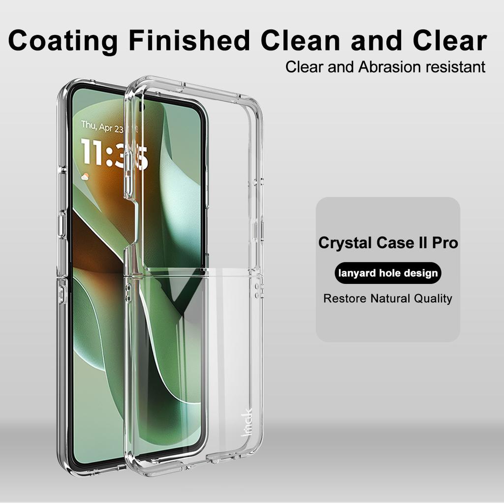 Для чехла телефона Moto Razr 60 Ultra IMAK Wings II износостойкий кристально чистый чехол Pro
