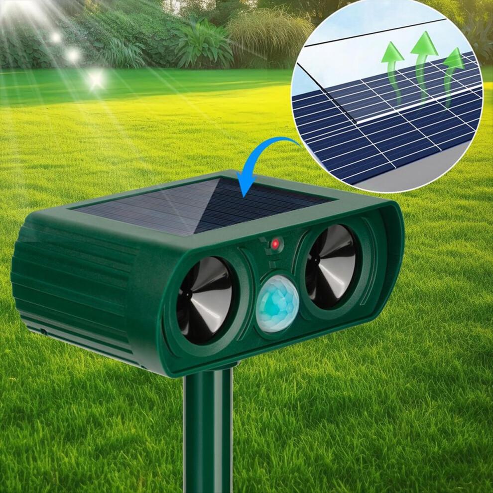 Solar Ultrasonic in Repellent Rat, Squirrel, Deer, Raccoon, Skunk, , Mole,Waterproof with Motion Detector