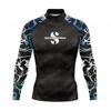 UPF 50 UV Protection Long Sleeve Rash Guard Diving Swimming Snorkeling Water Sports Unisex