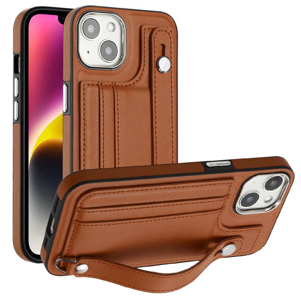 Кожаный чехол-ремешок для iPhone 14 13 12 11 Pro Max XS X XR SE 7 8 Plus с защитным чехлом для держателя карт