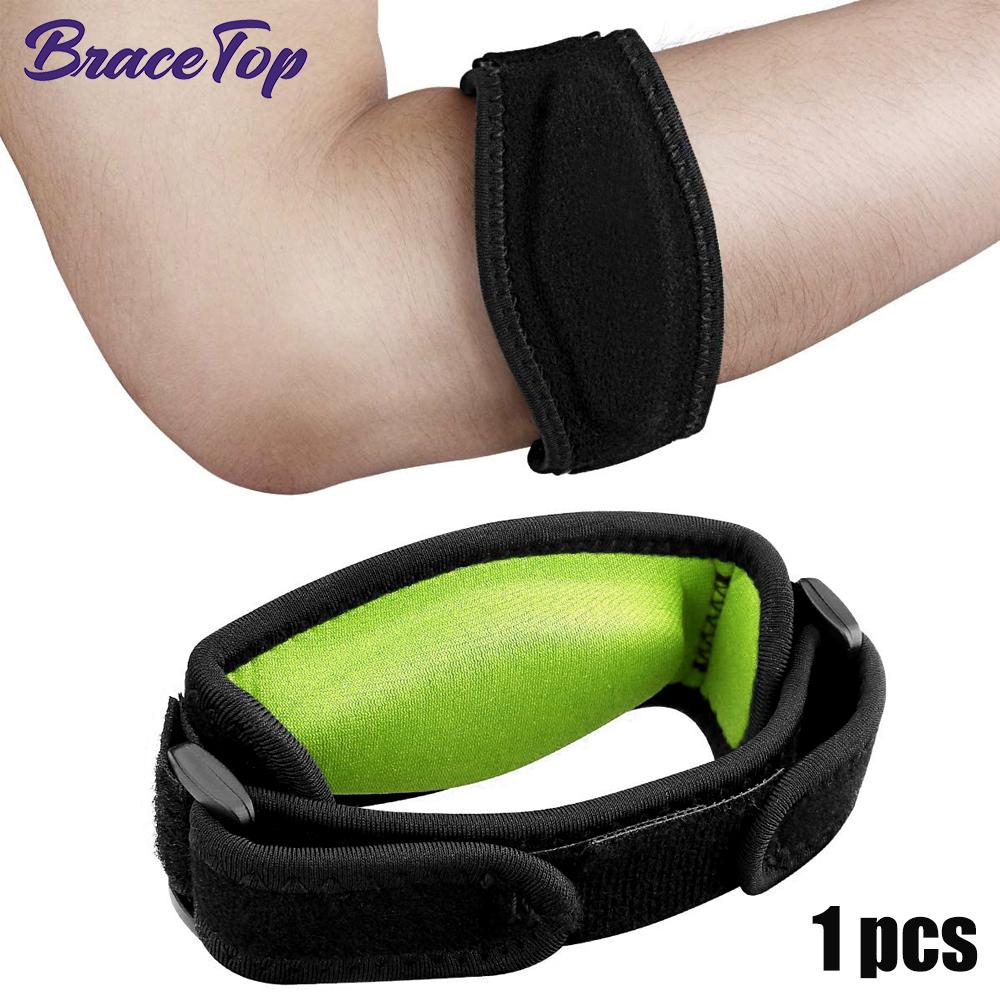 Bracetop 1Pc Tennis Elbow Brace For Tendonitis,Forearm Pain,Golf Elbow Support,Arm Strap Band With Compression Pad For Men Women