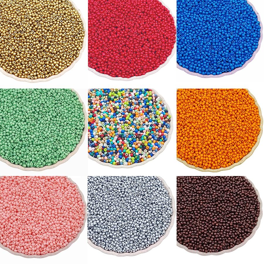 Exquisit 1000pcs/Lot DIY Spacer Beads Bracelet Necklace Accessories Mini For Jewelry Making Seed Beads Czech Glass Findings 2mm Manual Accessories
