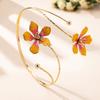 Adjustable Opening Arm Bracelet Floral Arm Ring Arm Cuff Bracelet  for Parties & Special Occasions