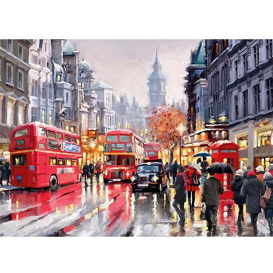 5D DIY Diamond Painting Street Scenery Cross Stitch Full Round Diamond Diamond Embroidery