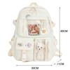 Preppy Style Large Capacity Students School Bags Casual Canvas Female Backpack Fashion Patchwork Women Knapsack with Card Badge