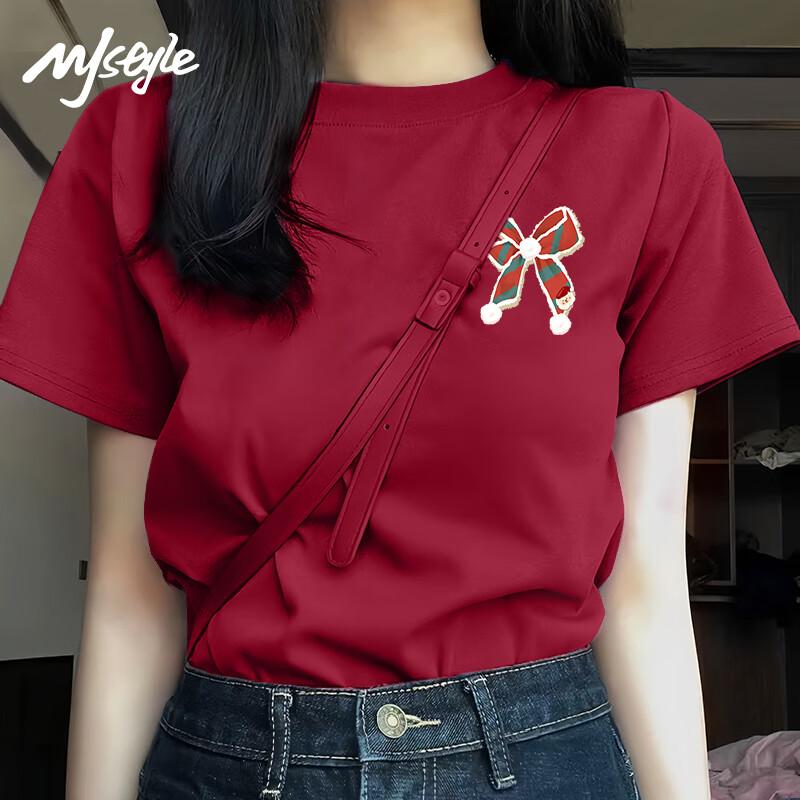 Женская футболка MJ STYLE из чистого хлопка с коротким рукавом