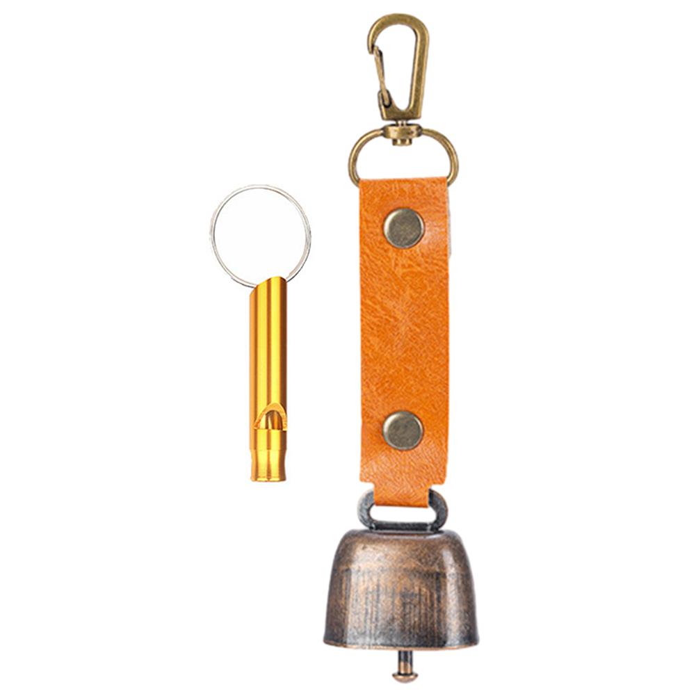 Bear Bell with Emergency Whistle Set with Magnetic Silencer Bear Repelling Bell for Outdoor Camping Survival Hiking Climbing