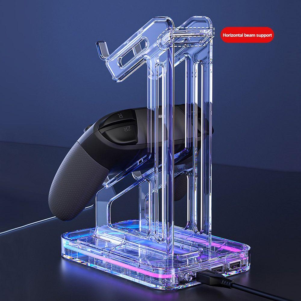 Аксессуары Универсальная подставка для игрового контроллера RGB Прочный держатель для гарнитуры Противоскользящая стойка-дисплей для PS4/ PS5/ Xbox ONE/Switch