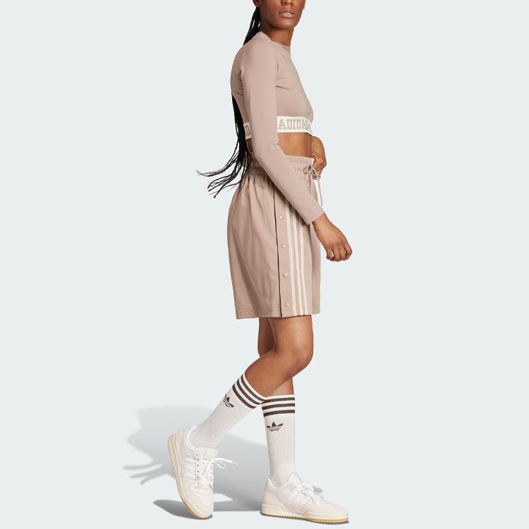 adidas Футболка Originals Neutral Court Graphic Tee для женщин, топы, розовые, коричневые IS5267