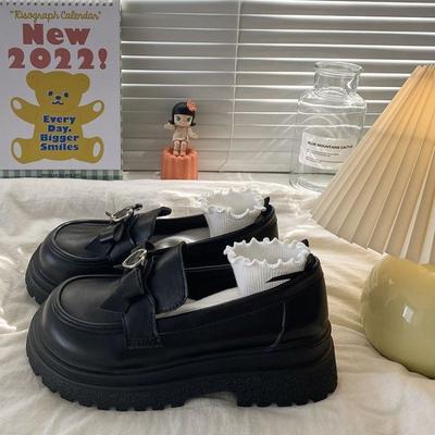 Женские весенние новые ретро девушка милый бантик туфли-одиночки студенческие маленькие кожаные туфли