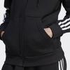 adidas Женская полосатая куртка с длинным рукавом на молнии с капюшоном Черная HZ5743