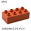 6 шт. 2X4 больших размеров, красочные строительные блоки, большие 2*4 точки, толстые кирпичи, образовательные, творческие детские игрушки, совместимые