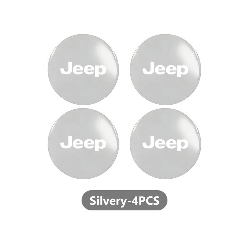 For Jeep Car Wheel Center Sticker Wheel Center Hub Cap Badge Decoration Decal JK JL JKU TJ YJ CJ Wrangler Rubicon Grand Cherokee