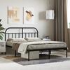 VidaXL Metal Bed Frame with Black Headboard 140x200 Cm 353636
