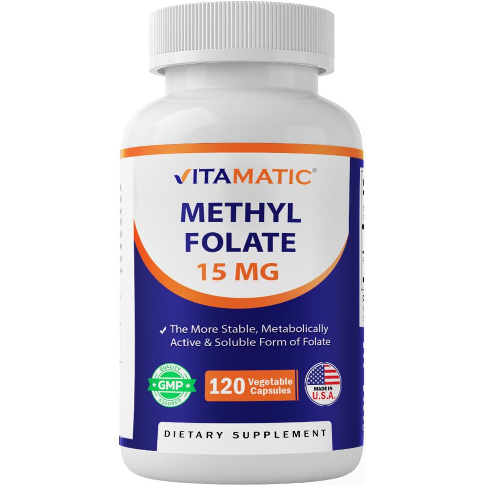 Vitamatic Methylfolate 15 mg - 120 Vegetable Capsules (4 pcs, 120 servings)